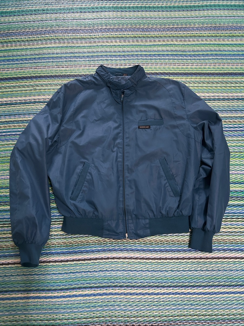 Members Only Dark teal Blue Lightweight Bomber Jacket